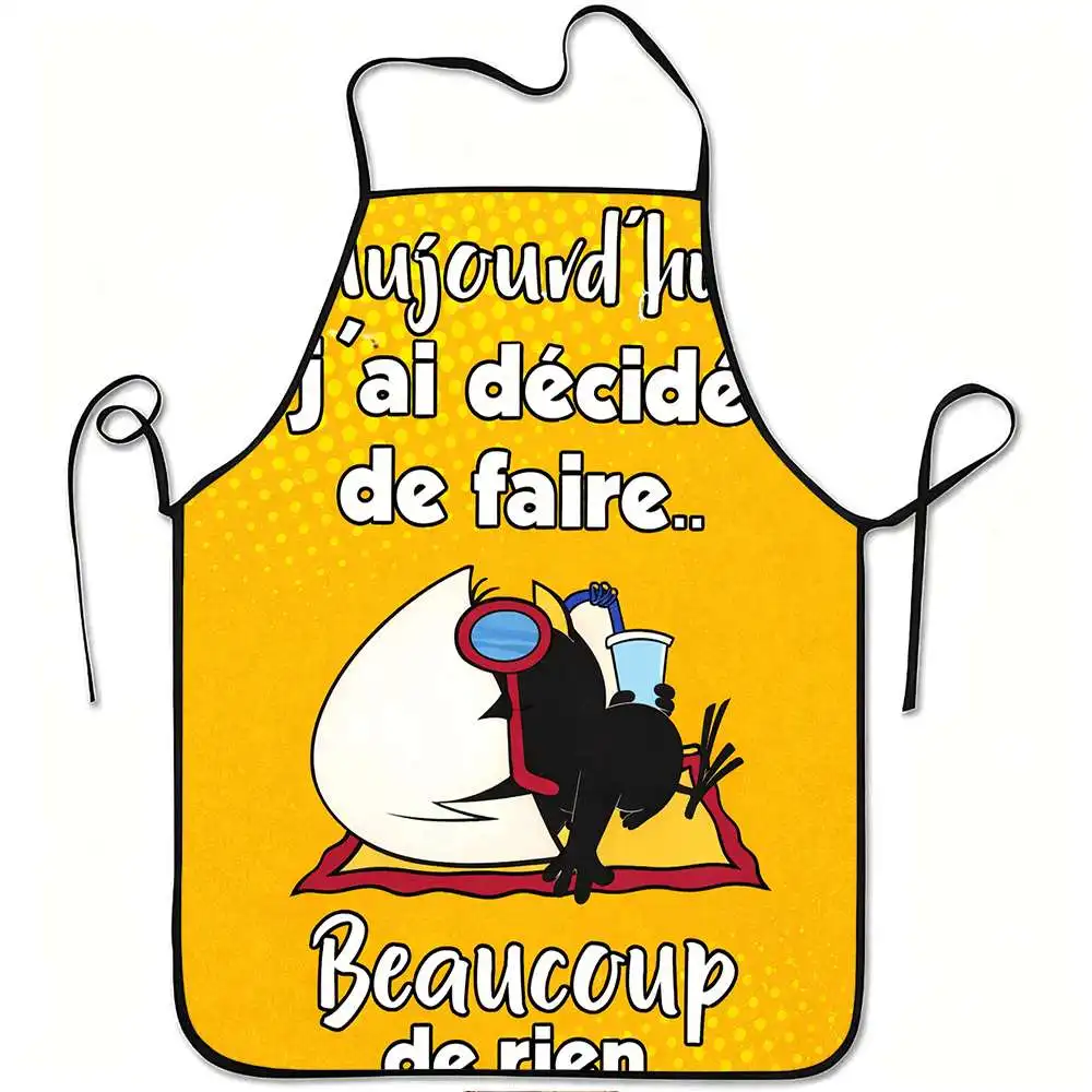 1pc Today I Chose to Embrace a Day of Doing Absolutely Nothing. Humorous Print Apron, Sturdy And Easy to Clean, with an Adjustab