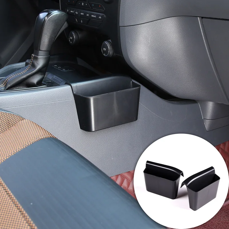 For Ford Ranger T6 P375 2015-2021 Black Center Console Side Storage Box Multi-Function Mobile Phone Tray Car Accessories 4