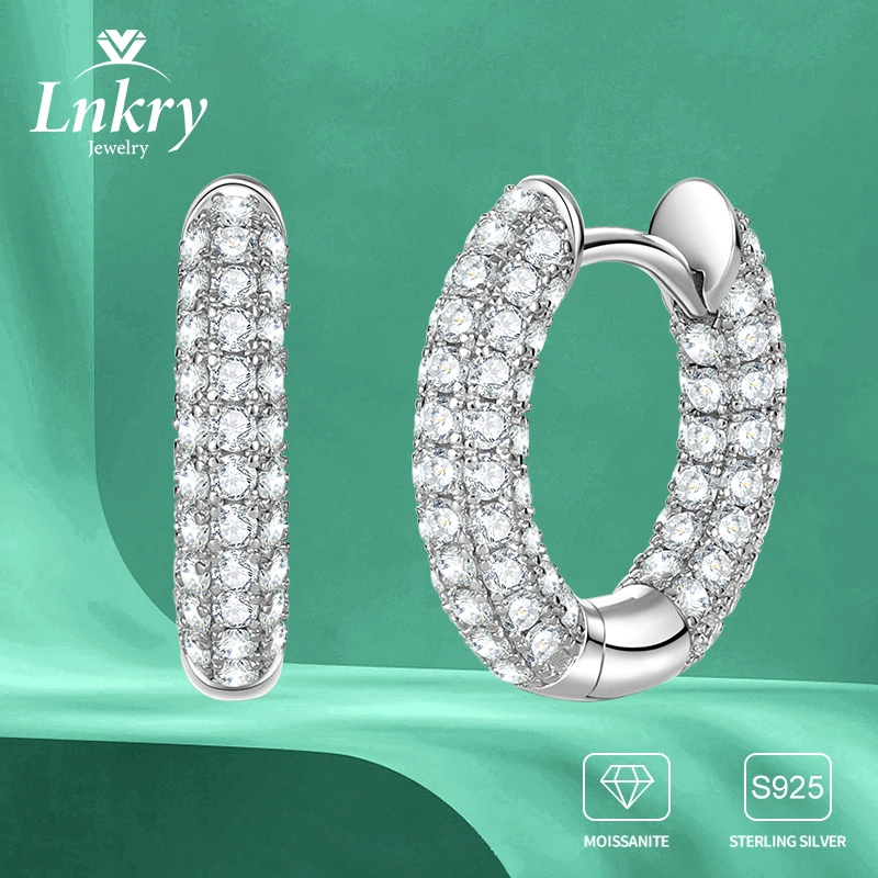 

Сертифицированные Lnkry серьги-обнимашки из муассанита для женщин, стерлинговое серебро 925, круглые минимальные серьги с пряжкой для пирсинга ушей, ювелирные изделия