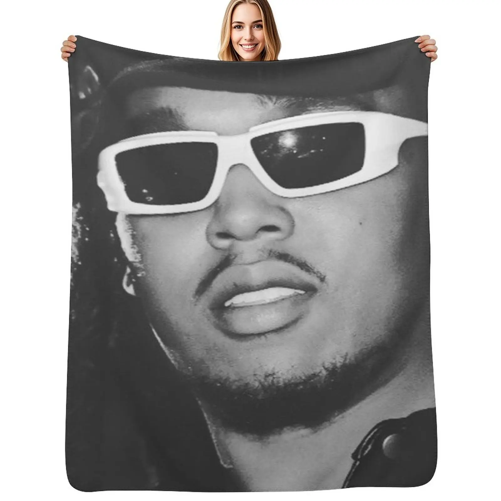 

Takeoff Rapper Throw Blanket Soft Solid Color Blanket for Couch Bed