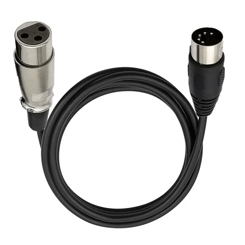 ABDE-3X DIN 5 Pin To XLR 3 Pin Audio Cable For Match Music Instruments Or Cables With MIDI Or XLR DIN 5P Male To XLR Female