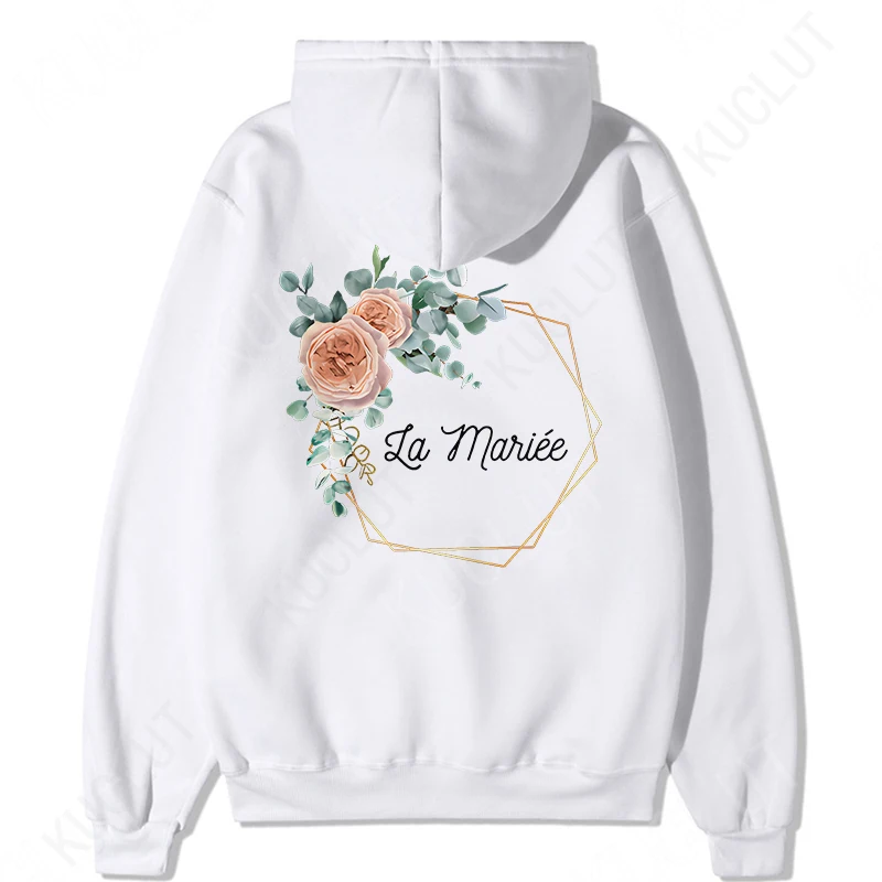 French Girls Single Farewell Party EVJF Hooded Sweatshirts Bridal Shower Wedding Hoody Outerwears Team Bride Pullover Hoodies