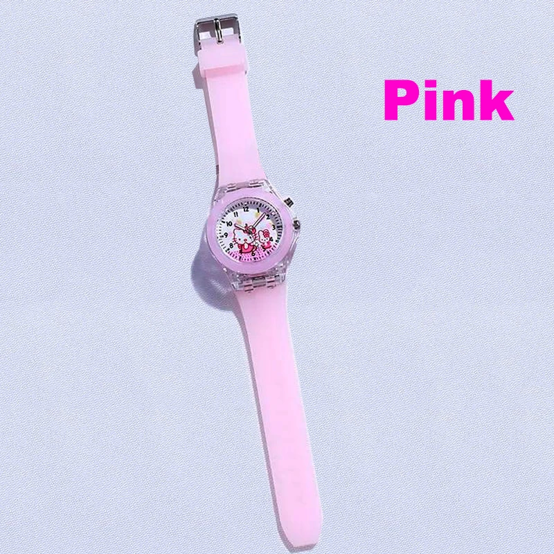 Funny Kids Watch Luminous Cartoon LED Digital Watch,Soft Silicone KT-Cat Style Watch for Kids Gift Watch