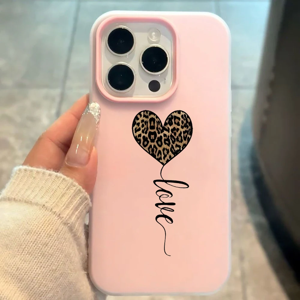 Einfache Handyhülle mit Leopardenmuster und Herz für Xiaomi Redmi Note 14 Pro 4G Hüllen Redmi Note 13 12 Pro 15C 14C 13C 11 10 Pro 5G Funda – Detail 3
