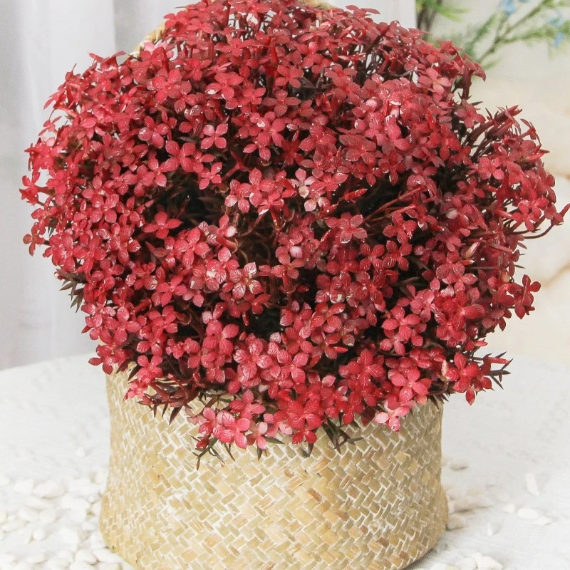 4/5 Stück Künstliche Blumen Plastik-Gypsophila Liebesblume Gartendekoration Simulierte Grünpflanze Kunstgras Heimdekoration – Detail 2