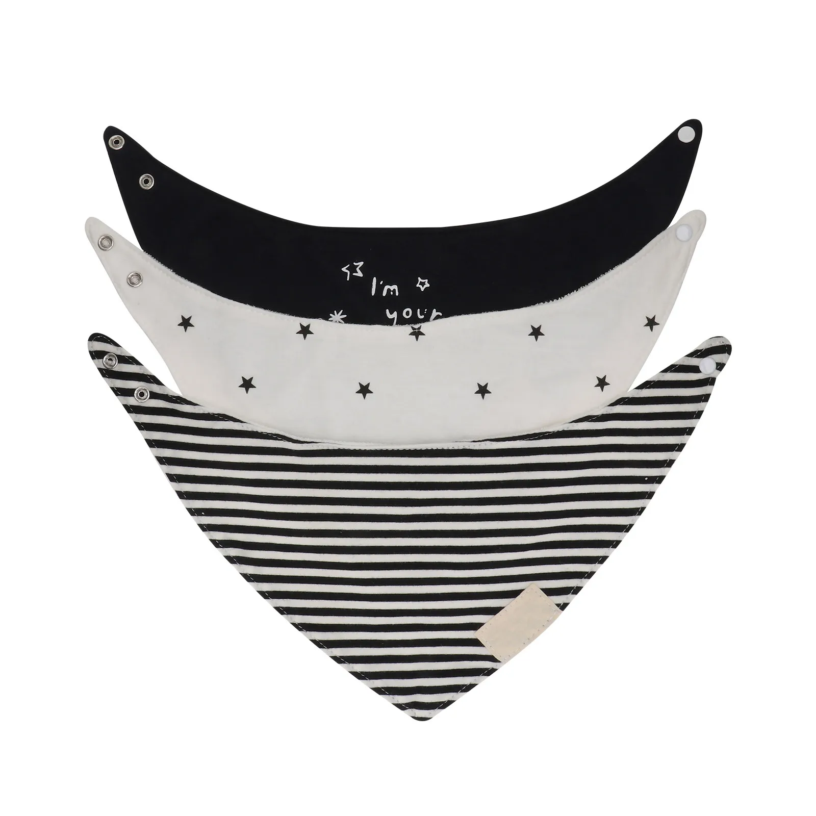 

3Pcs Baby Cotton Bib Drool Saliva Towel Infant Waterproof Eating Triangle Scarf Soft Lightweight Portable Burp Cloth