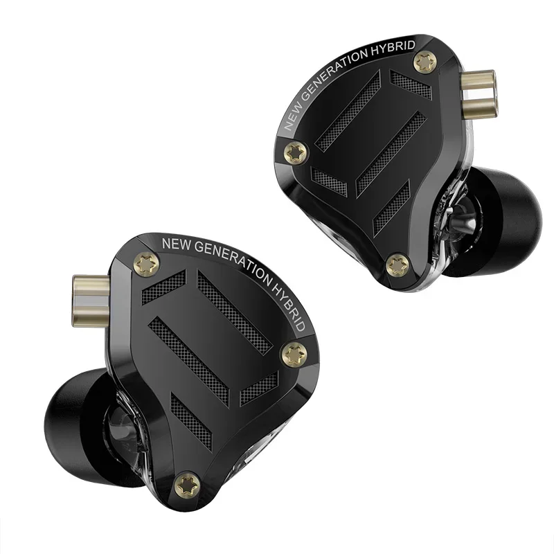 KZ ZS10 Pro 2 High-Fidelity Metal In-Ear Headphones with Bass, 4-Level Tuning Switch, 2-Pin Earphone Cable, ZAS ZSX ZSNPRO