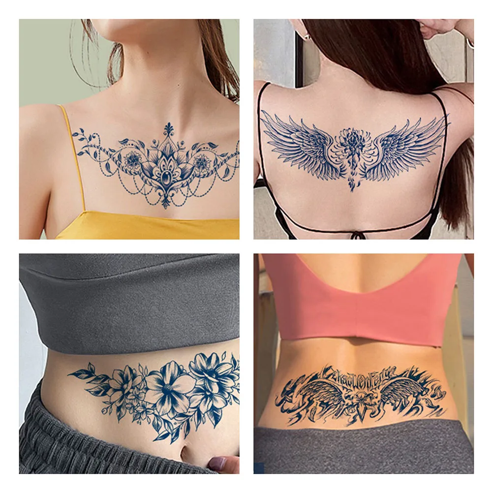 

2 Bottles Paste Temporary Tattoos Body Art Long Lasting Waterproof Fade Resistant Stickers Design