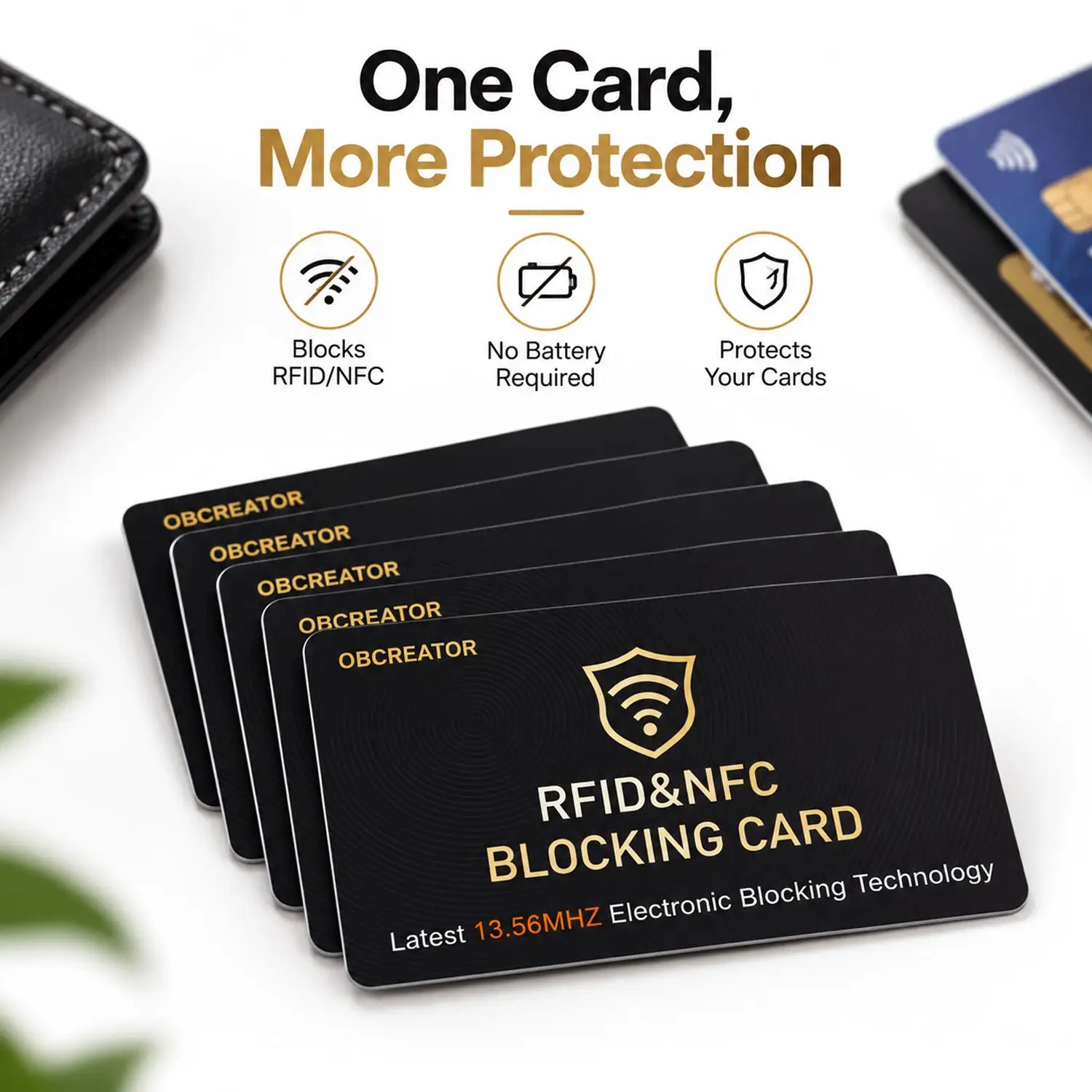 1-10PCS RFID NFC Blocking Card Universal Signal Shielding Protction Credit Cards Protector For Wallet/Purse Security Protectors