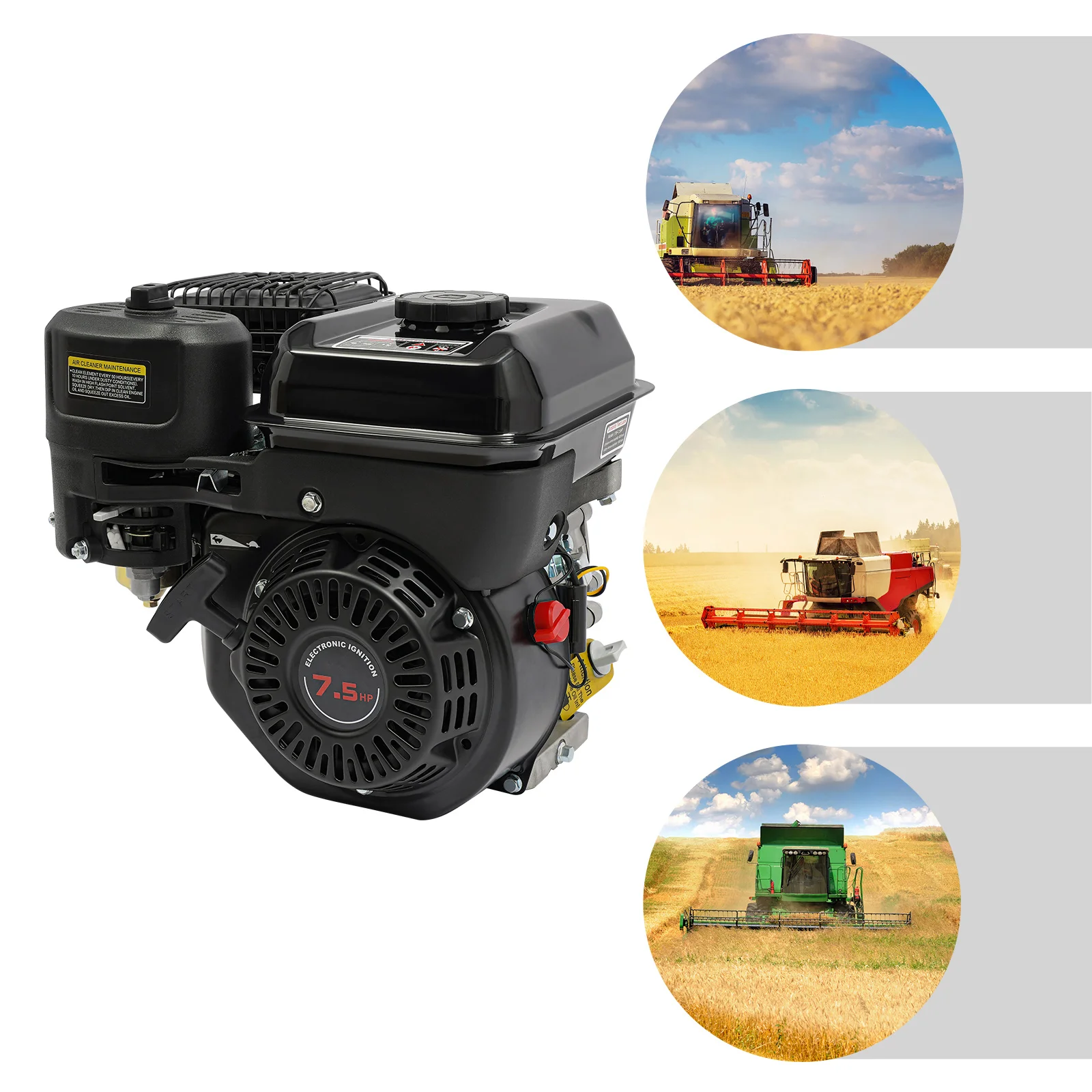 4-السكتة الدماغية 7.5 HP 212CC محرك البنزين محرك كارت محرك البنزين ث/مقبض نظام تبريد الهواء بدء ، انخفاض استهلاك الوقود 3600 دورة في الدقيقة