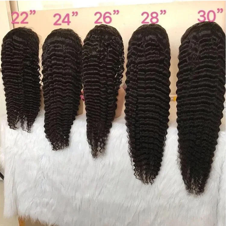 13x4 Transparent Hd Lace Wig for American Black Women Deep Wave 13x6 Hd Lace Frontal Wigs 40 Inch Wigs Raw Human Hair Lace Front