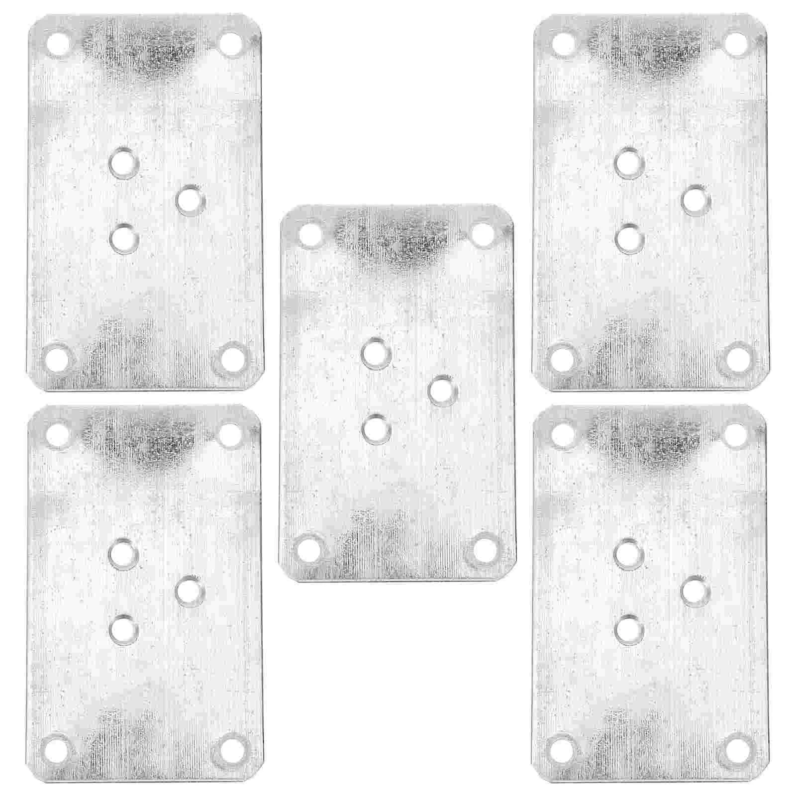 5 قطع من أرجل الطاولة، قطع توصيل الأثاث، لوحات مرفقة لموصلات الأريكة، وسادات فضية لتركيب الكرسي السميك