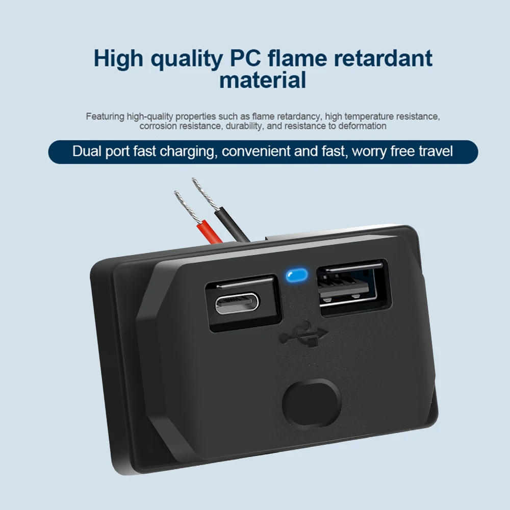 2-4 Ports 12V RV USB Steckdose 108W Dual USB C 36W und Dual QC 3.0 18W Port Autoladegerät Steckdose Zubehör für Auto Bus RV LKW – Detail 3