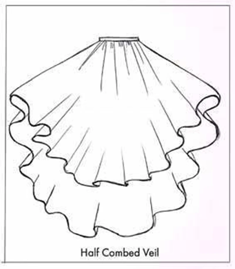 

Custom made Wedding veils Size color and Shhipping fee payment links