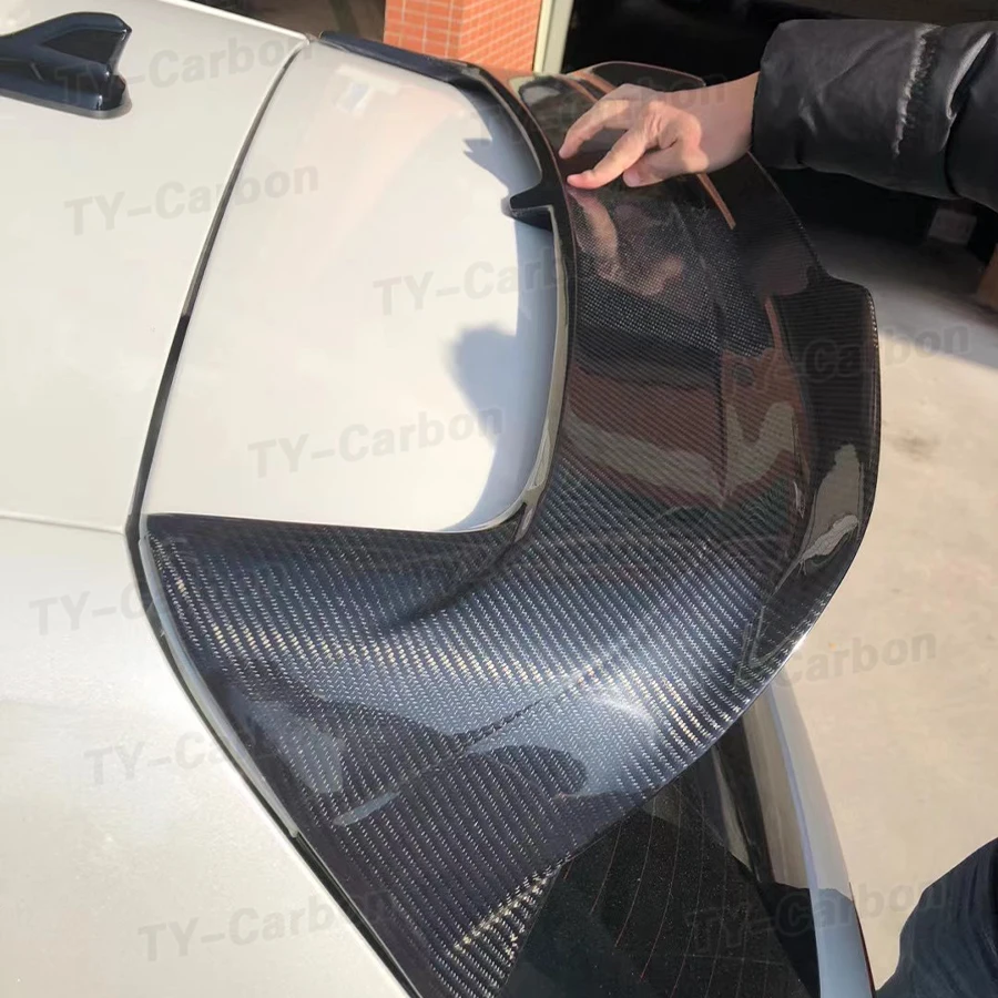 Real Carbon Fiber Rear Roof Spoiler Wing for Volkswagen Golf 8 GTI R Golf8 MK8 GTI R 2021+ Rear Top Wing Car Accessories