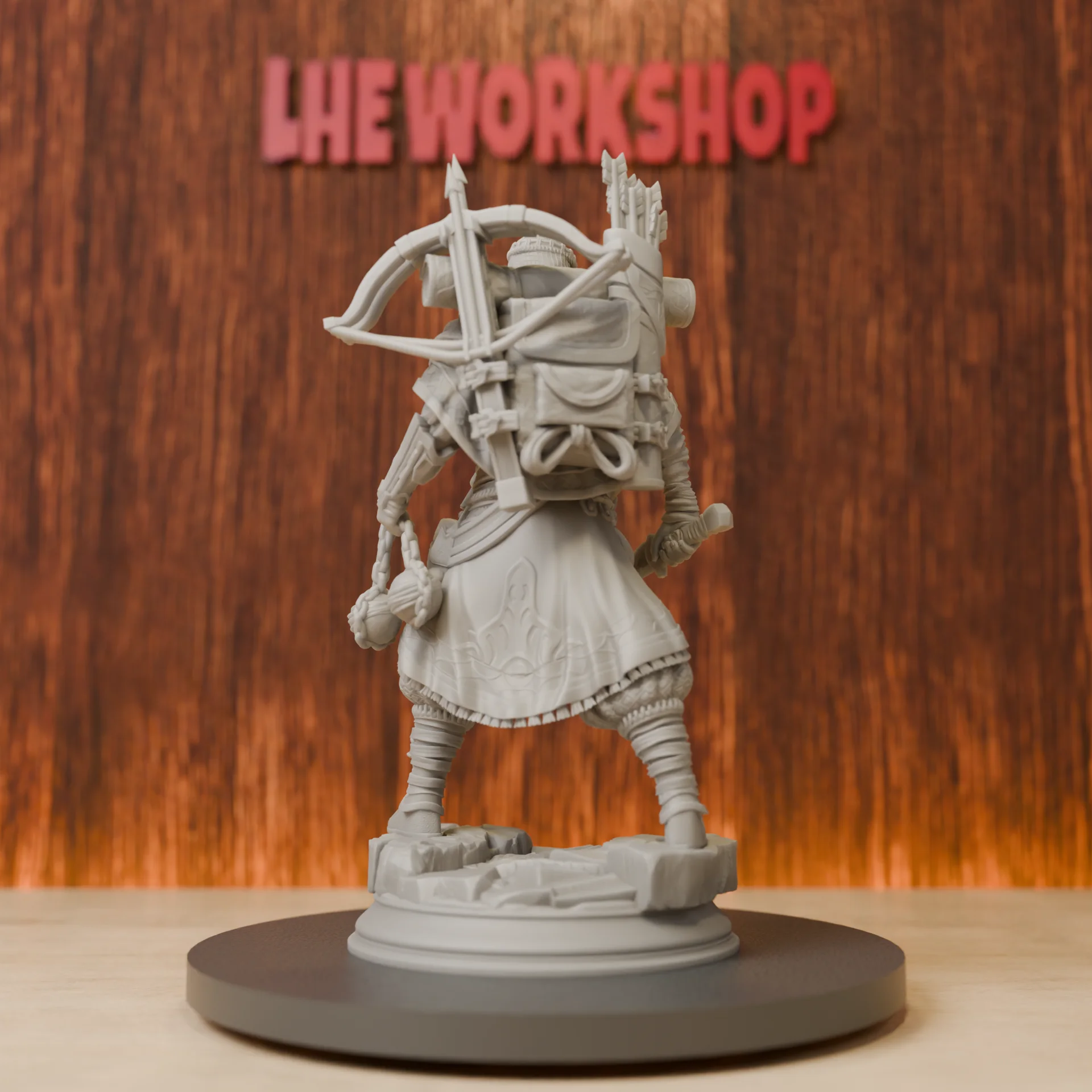 Wandering Warrior Miniatures | 28mm-75mm | Resin 3D Printed DND Pathfinder Mini | Unpainted Grey