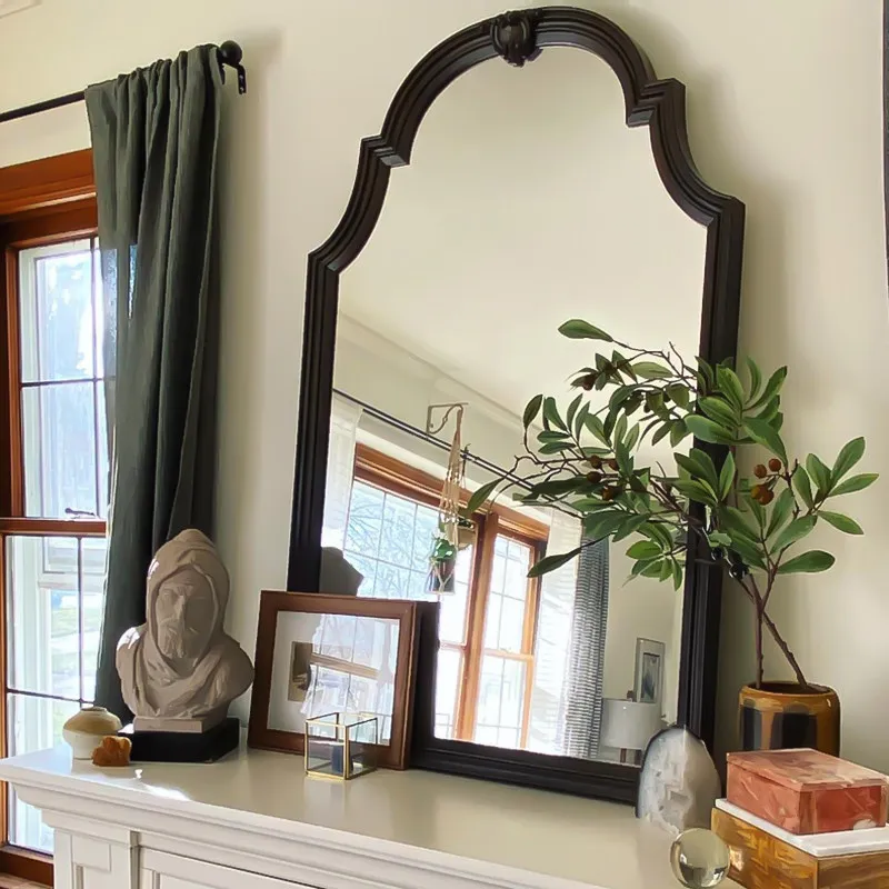 

Living Room Decoration Mirror Irregular Nordic Vintage Standing Vanity Mirror Dressing Table Items Espelhos Home Decorations