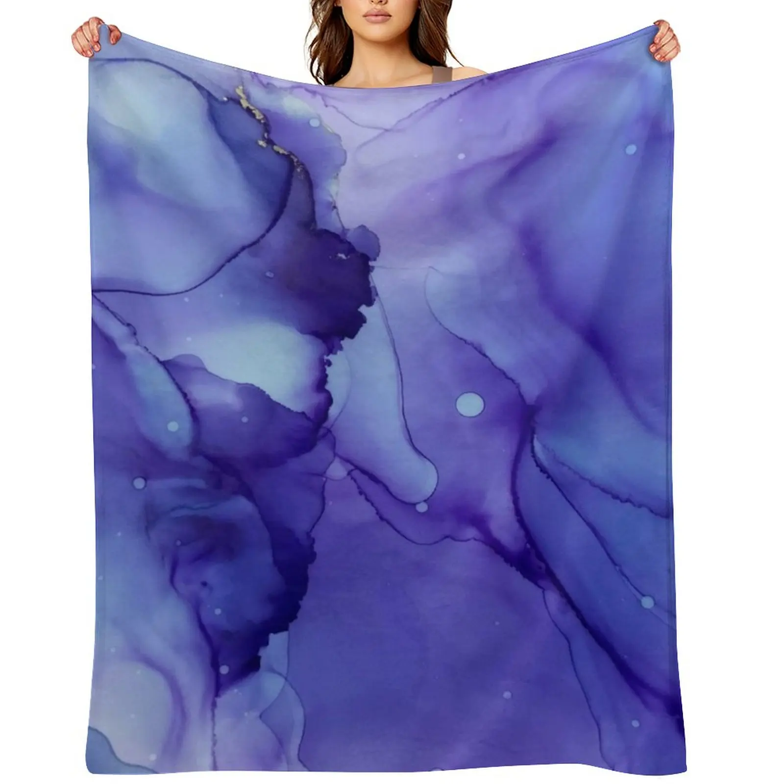 

Indigo Clouds Throw Blanket Picnic Beautifuls Plaid Blankets