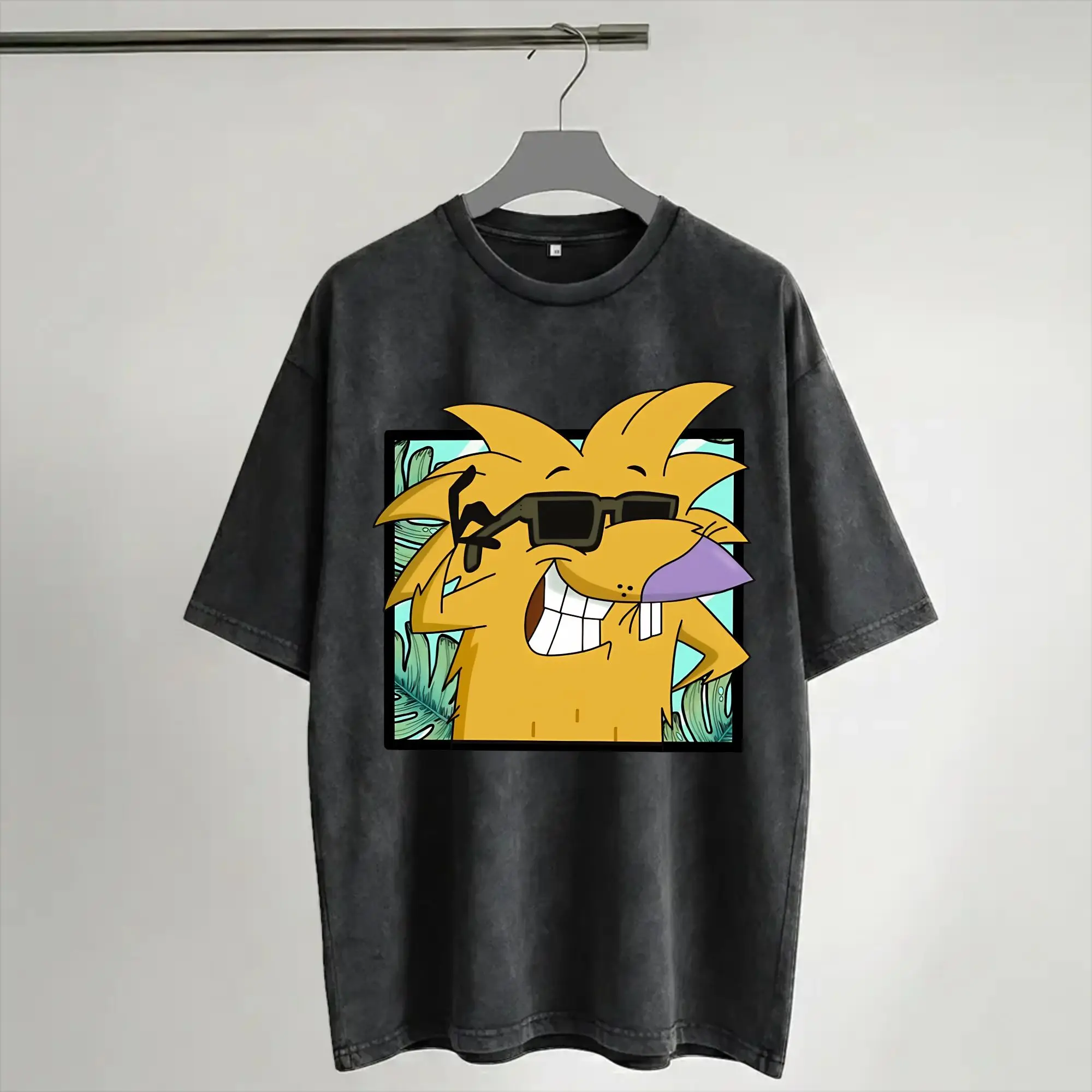 Футболка с принтом Angry Beavers Daggett & Norbert Feverish, уличная одежда, хип-хоп, оригинальные футболки, футболка для мужчин и женщин с коротким рукавом.