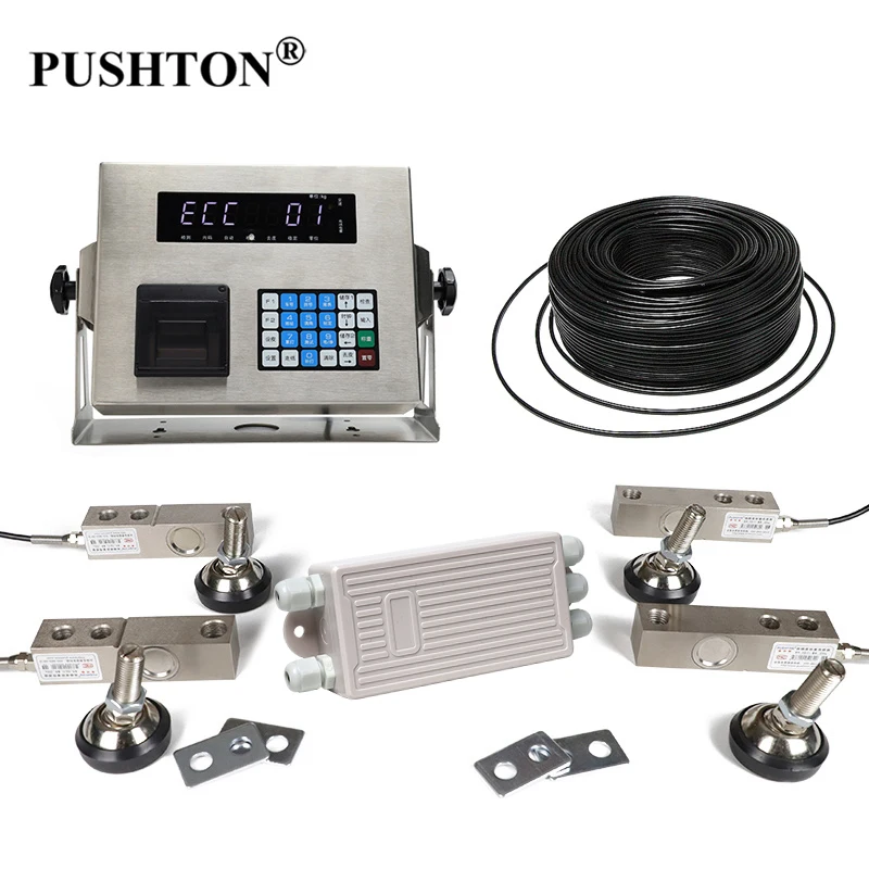 DIY Electronic Weighing Scale Indicator Keli D2008 Load Meter With 4 Pieces Load Cell Platform Scale