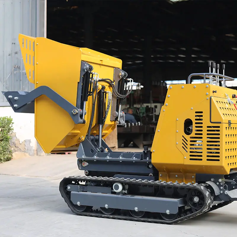Mini Dumper Tracks Loaders Mini Tracked Dumper Self Loading Hydraulic High Lift Crawler Dumper Carrier for Orchard Farm