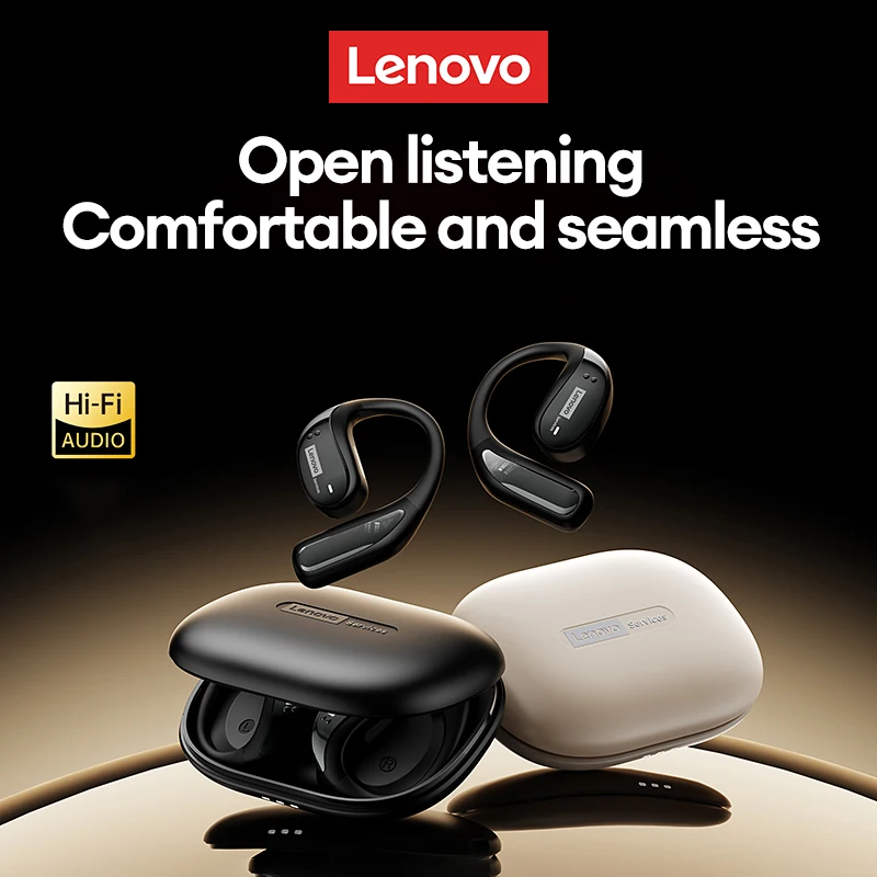 Lenovo LE505 OWS Wireless Earphone Ear Hook Stable Low Latency Bluetooth 6.0 Headphone Long Battery Life Music Waterproof Earbud