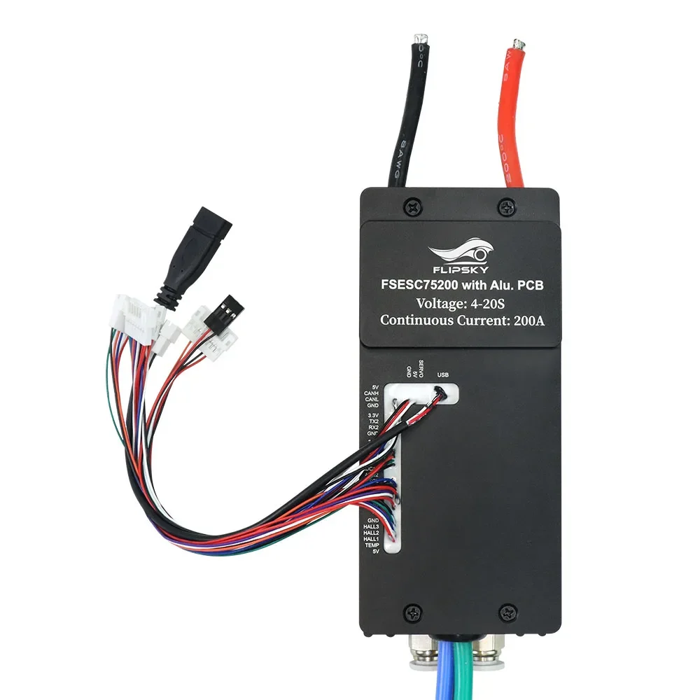 Flipsky 84V 300A الحد الأقصى 75200 VESC ESC تبريد المياه مع Alu PCB للقتال روبوت ركوب الأمواج AGV روبوت دعم UART