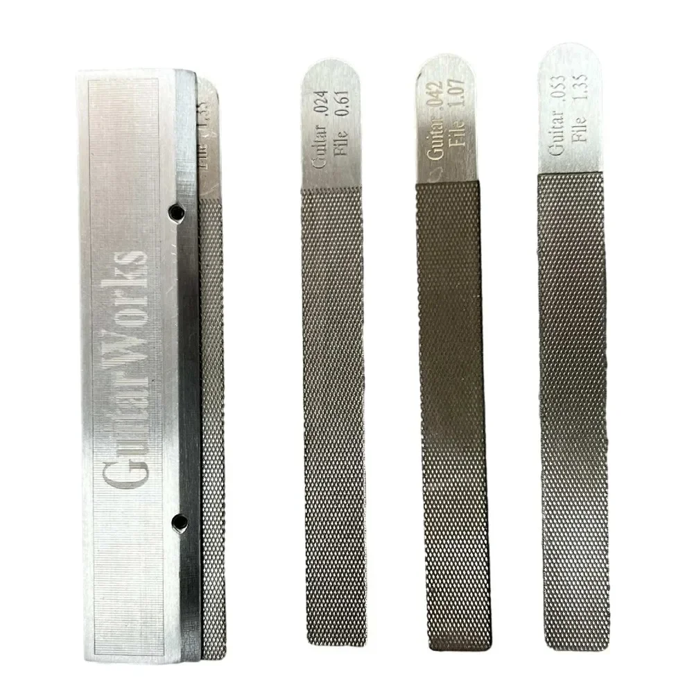 Luthier Repair Tools 4 Pieces Guitar Nut Files for Fret Crowning Made of Durable Rustproof Steel for Guitar Maintenance