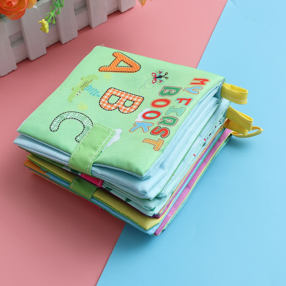 

4PCS Premium Non Toxic Cloth Baby Books Durable Lightweight Infant Toys 3 Months to 3 Years Old Educational Gifts