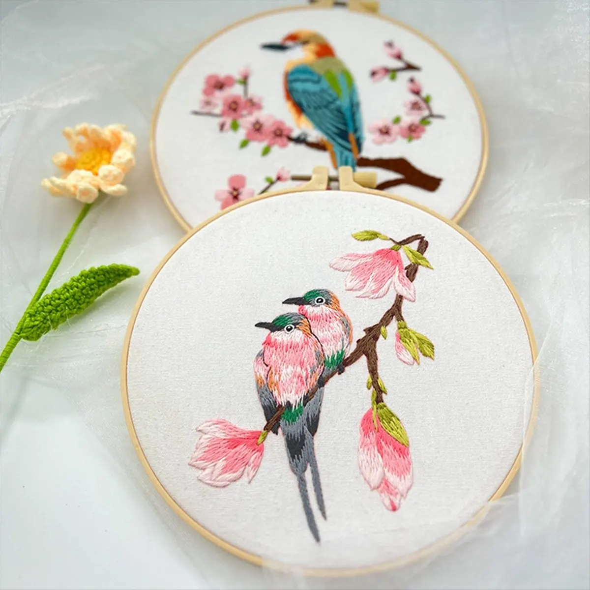 FOR HOME 4Pack Embroidery Kits for Adults Embroidery Kit for Beginners Hand Embroidery Kit with Patterns()