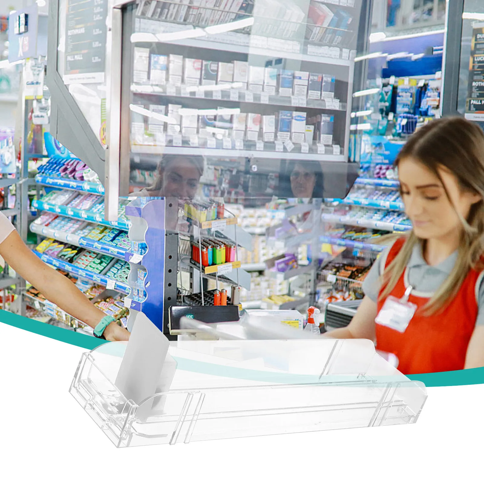 Commercial Retail Display Rack Automatic Pusher Shelf Organizer for Convenience Store Counter