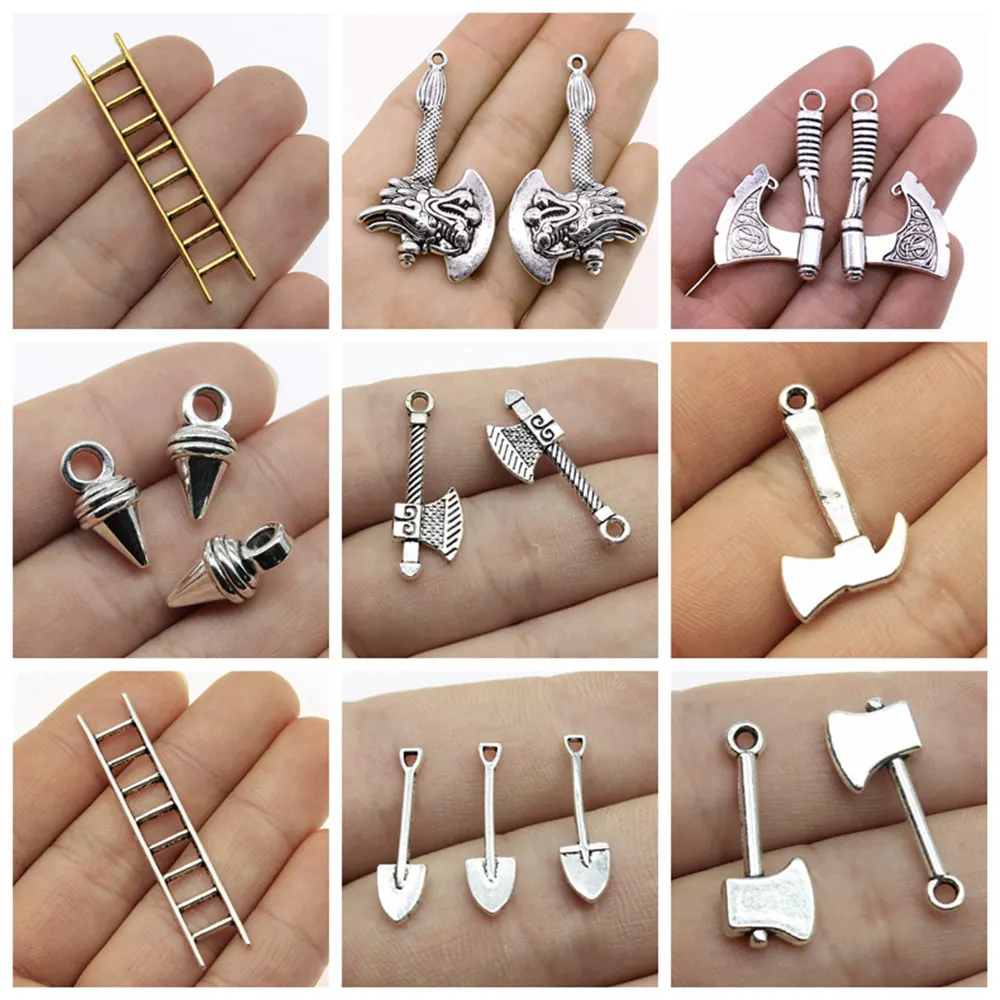 Sprzedaż hurtowa biżuterii wiele Axe itp Charms biżuteria akcesoria biżuteria rzemiosło materiały moda gorąca sprzedaż Crats akcesoria 12 sztuk