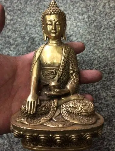 

Chinese antique brass Amitab had method of Buddha statue family adornment decoration copper crafts and gifts furnishing