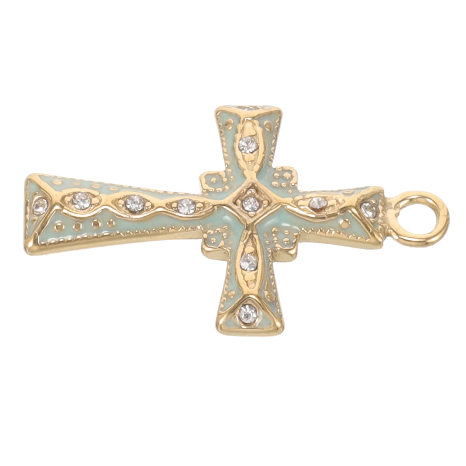 مجموعة قلادة ساحرة من سبيكة الصليب لصنع المجوهرات بنفسك، دلايات ديكور متقاطعة صغيرة لملحقات سلسلة المفاتيح والأساور والقلائد