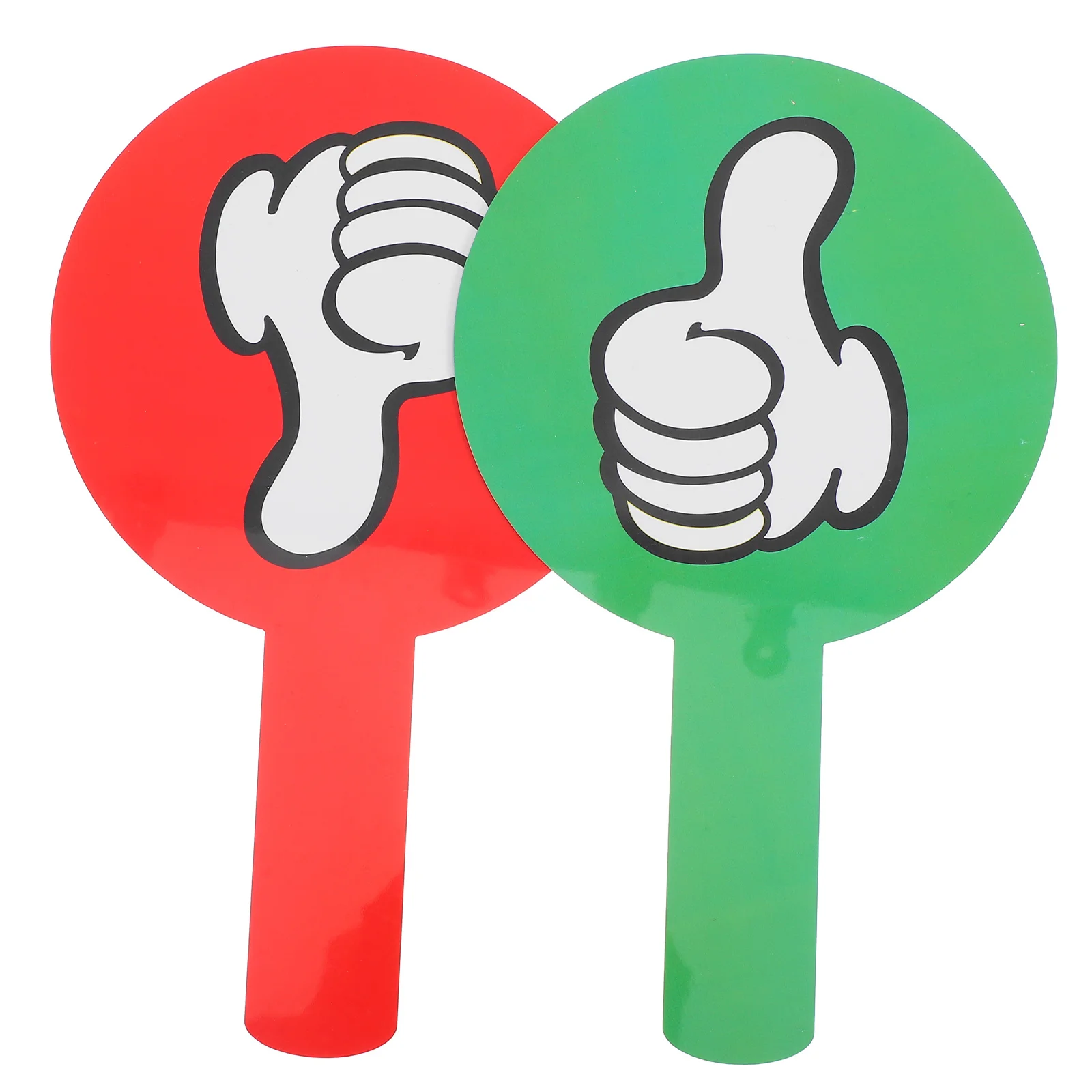 

2Pcs Handheld Voting Paddles Dual Sided Thumbs Up Down Classroom Answer Boards Yes No Paddles Reusable Judging Boards Voting