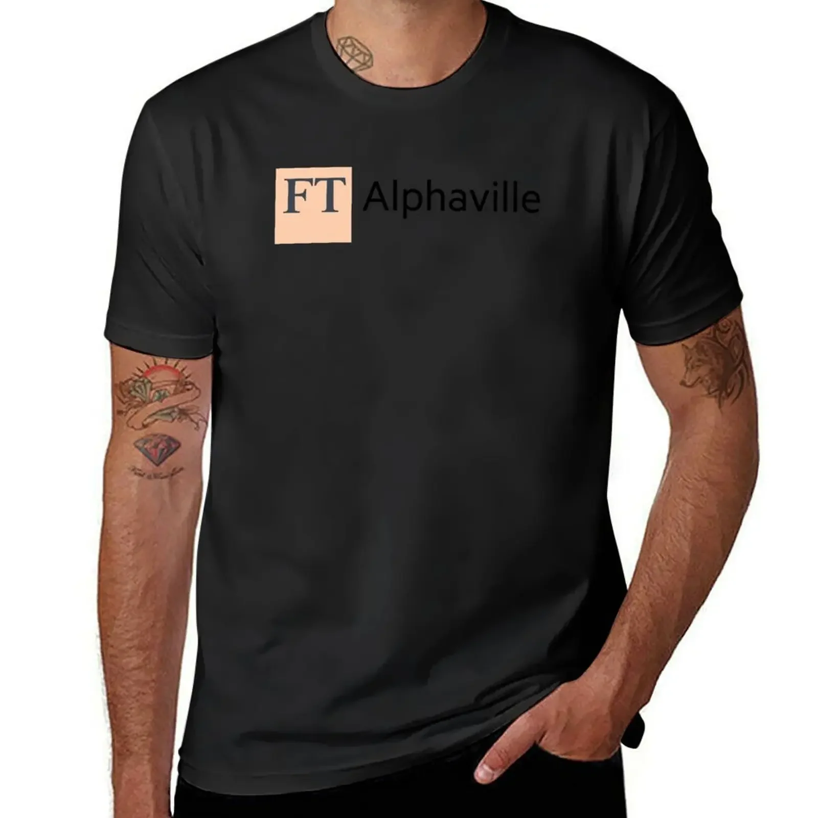 FT Alphaville logo T-Shirt street wear quick drying designer shirts basketball graphic tees fruit of the loom mens t shirts