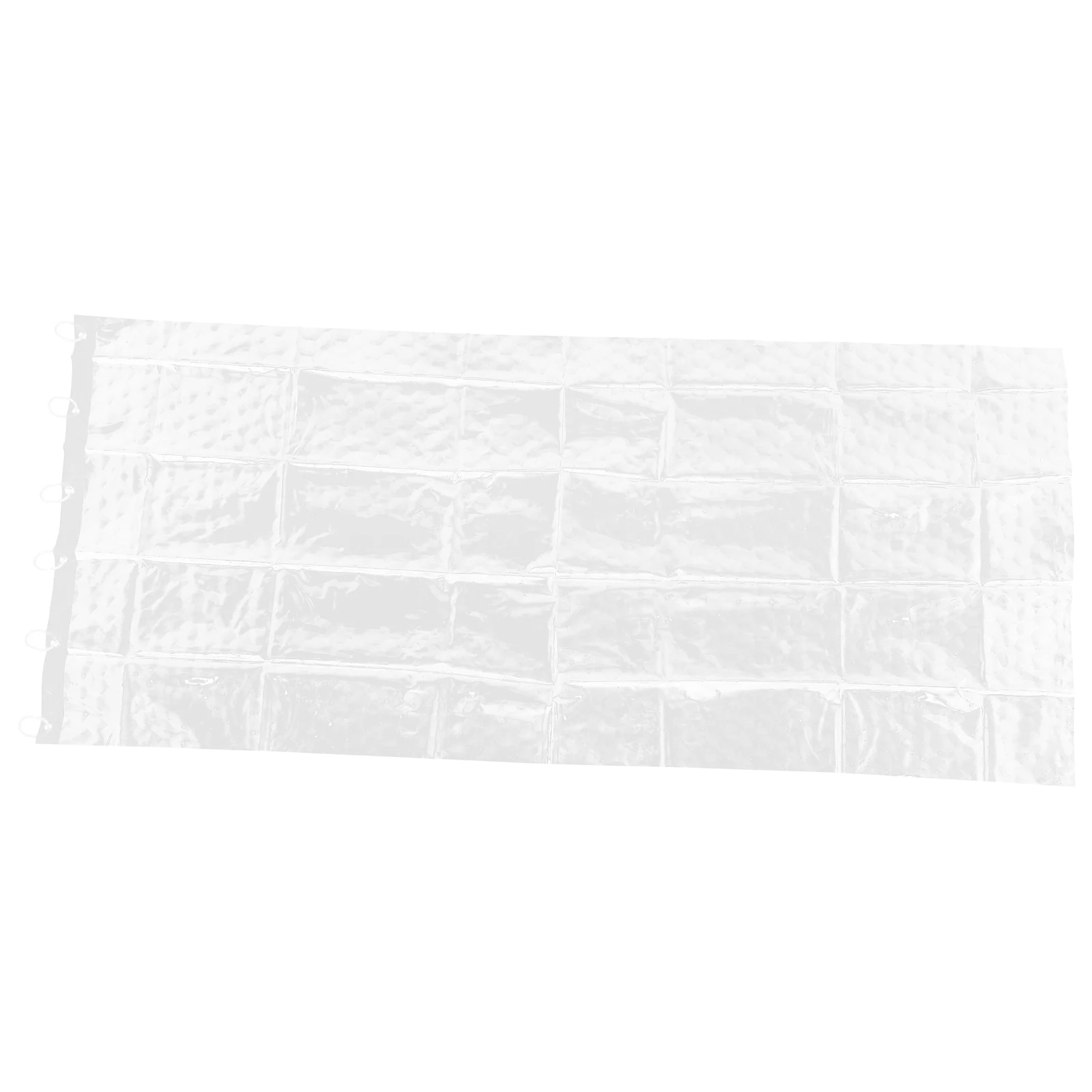 

EVA Shower Curtain 3D Water Cube Bath Partition Waterproof Bathroom Decor Goose Egg Design Pattern Easy Install Hooks