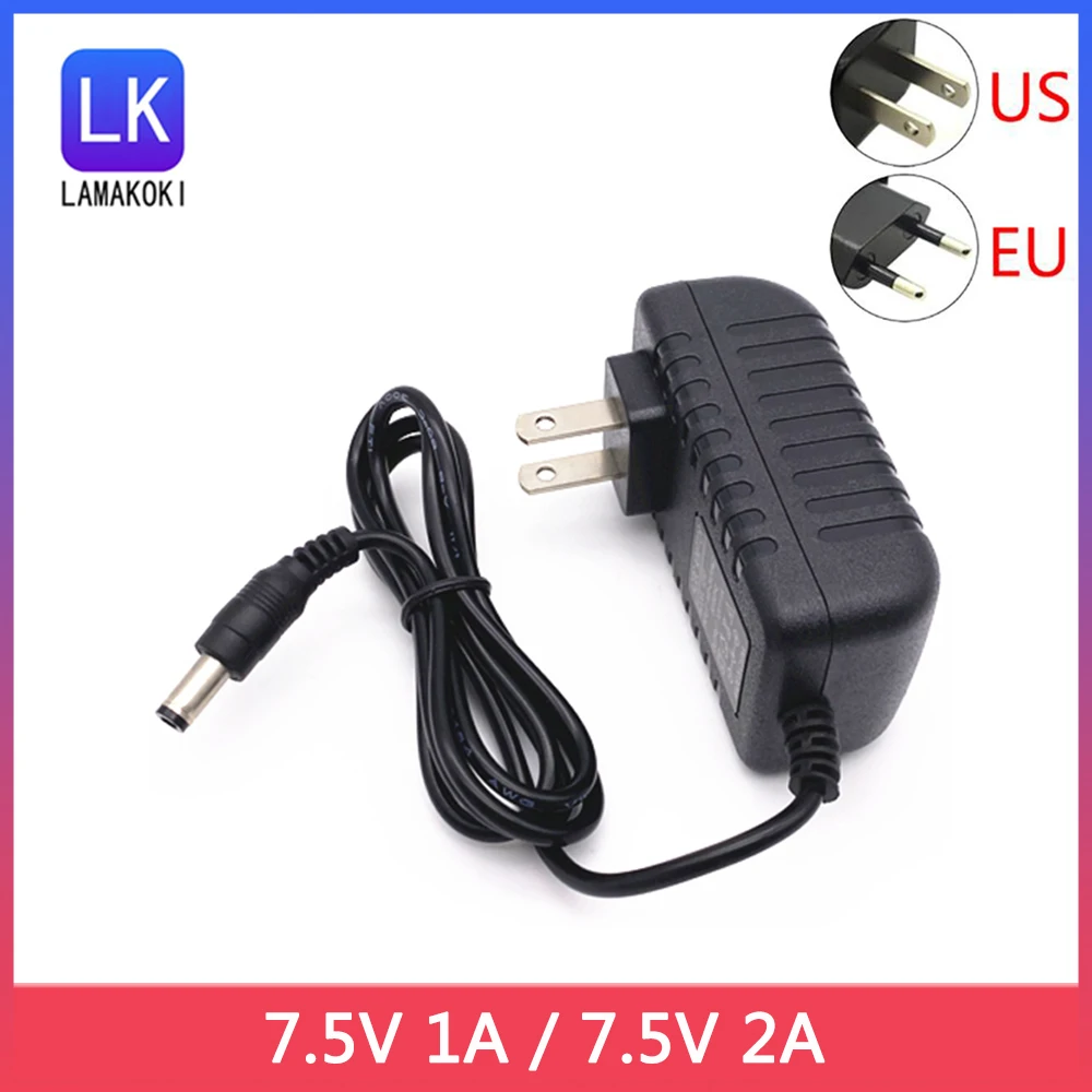 DC 7.5V 1A 2A Power Adapter Attendance Machine Electronic Scale Power Cord Switch Power Supply 1A 2A Charger