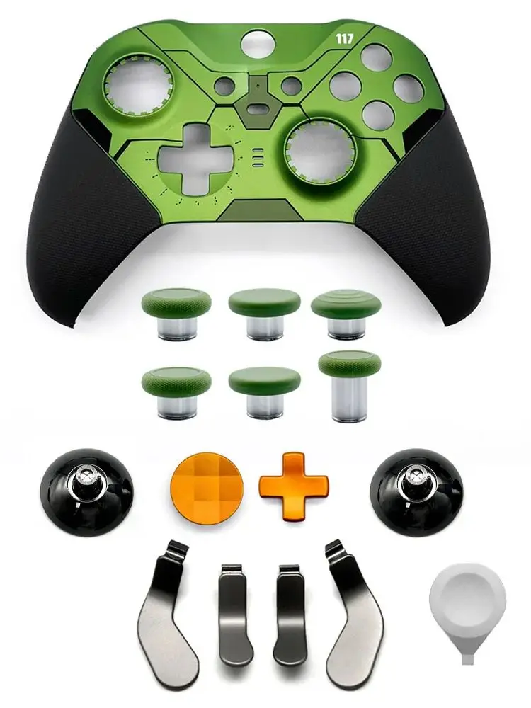 Zamienna obudowa do Xbox One Elite Series 2 z motywem Halo Infinite, panel przedni, D-pad, metalowe gałki analogowe, przyciski, części zamienne do samodzielnej naprawy. — zdjęcie produktu 7