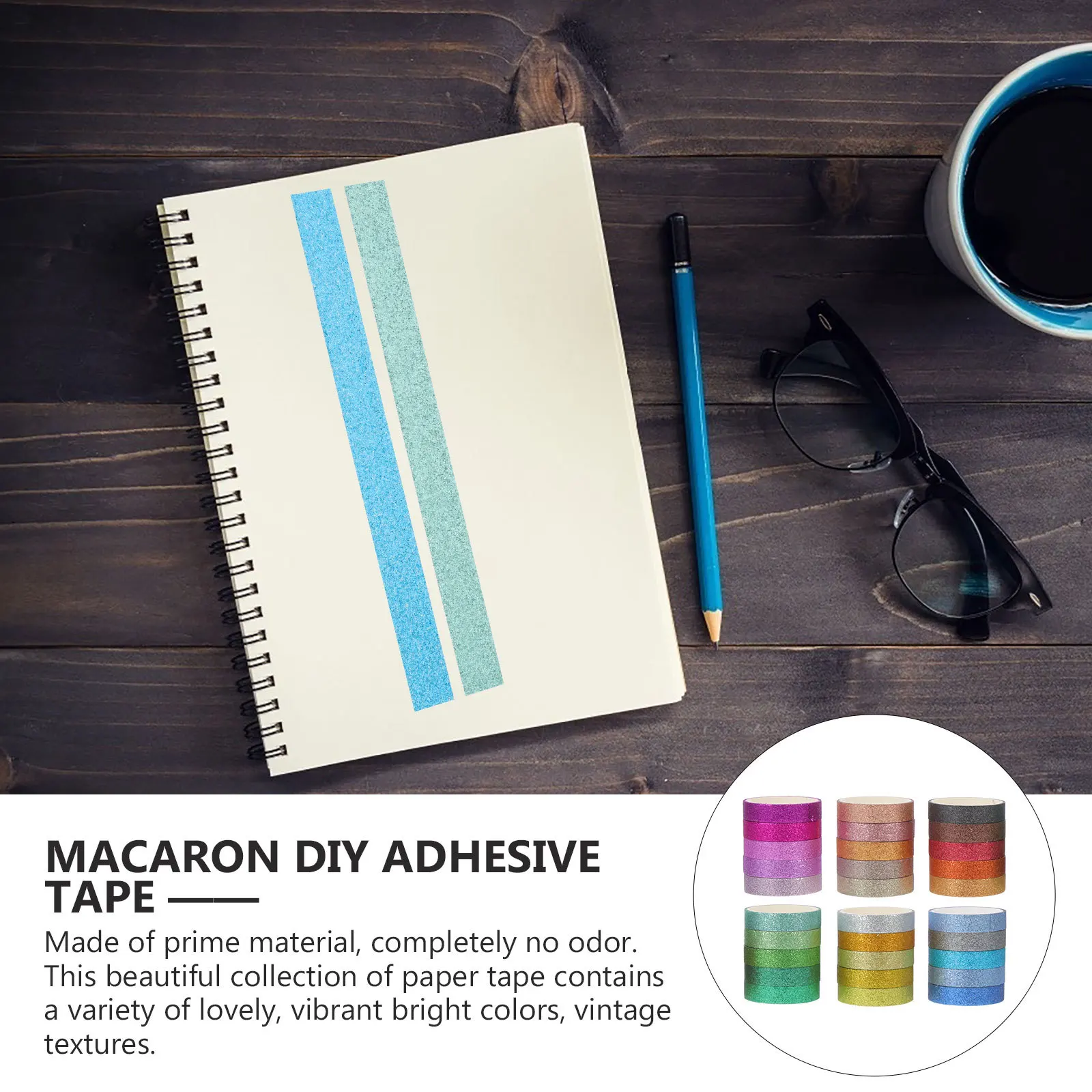 30 لفات بريق ورقة اشي الشريط لتقوم بها بنفسك سكرابوكينغ شريط مزخرف لاصق قابل لإعادة تحديد المواقع للمخططين المجلات هدية التفاف