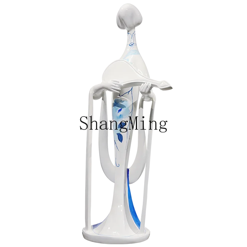 

LXY Hotel Lobby Ornament Welcome Character Sculpture Art Sales Office Clubhouse Aisle Floor Decoration