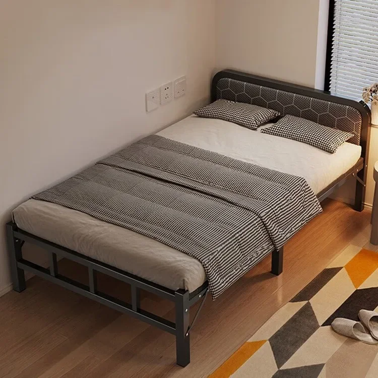 Rollaway Bed 1.2 Meters Single Household Simple Bed Office Siesta Artifact Dormitory Siesta Small Rental House Adult Iron Bed