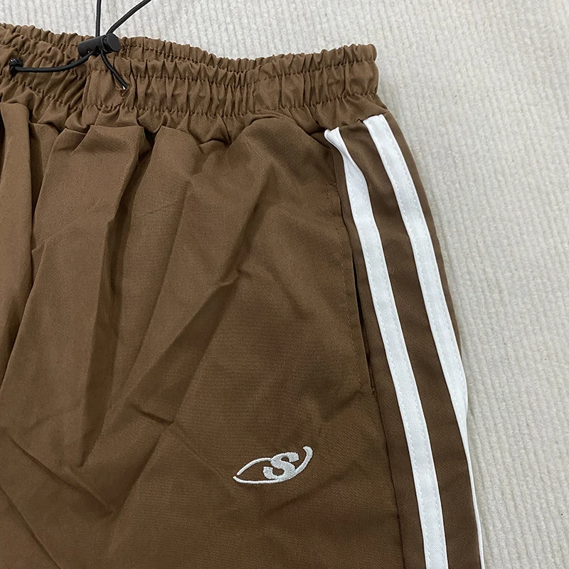 Модные разноцветные повседневные брюки на осень-зиму с эластичной резинкой на талии и шнурком, индивидуальный двухсторонний стиль