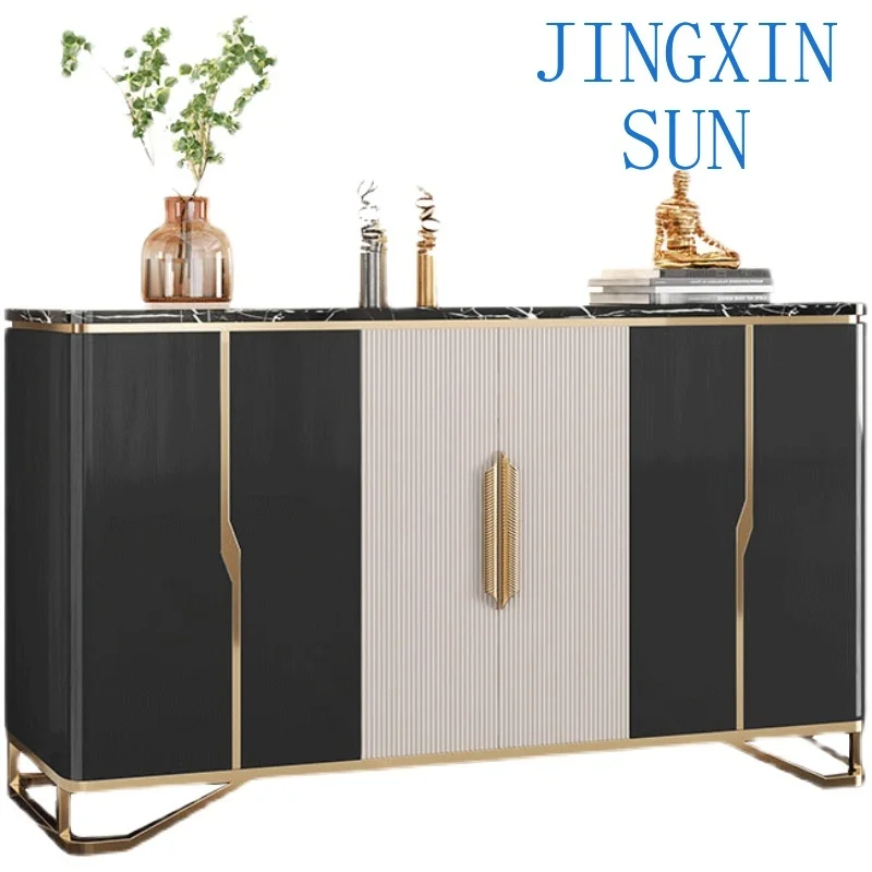 Dinner side solid wood wine  wall facing living room, marble entrance, porch partition shoe cabinet