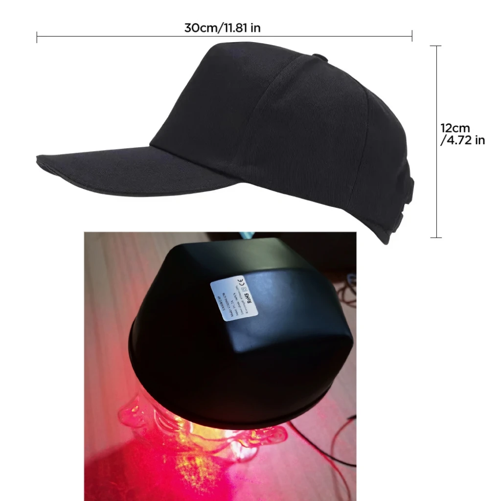 

Anti Hair Loss Laser Cap, LLLT 650nm Light Therapy Helmet for Receding Hairline and Crown, Hair Density Restoration Device