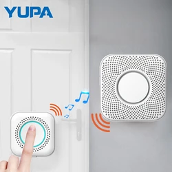 YUPA-minitimbre inalámbrico para exteriores, juego de timbre electrónico inteligente para el hogar con luces LED, 36 tonos de llamada, adecuado para la familia