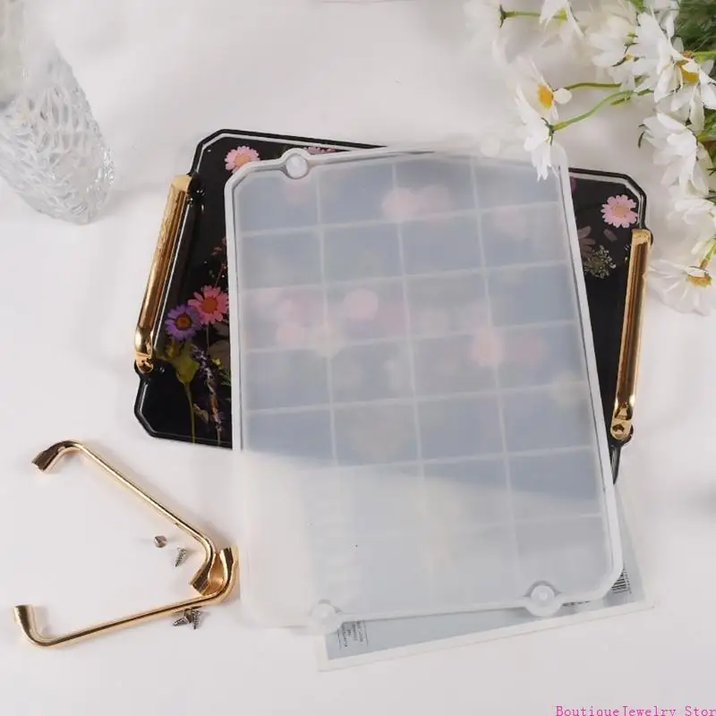 E1PE Silicone Resin Tray Mold DIY Making Handmade Home Display Decorations Crafts