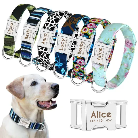 Personalized Nylon Pet Dog Collar PET ARTIST