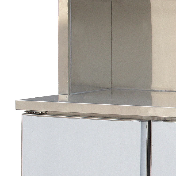Commercial Stainless Steel Combination Cabinet Refrigerator Freezer with Single Temperature Zones and Glass Display Doors