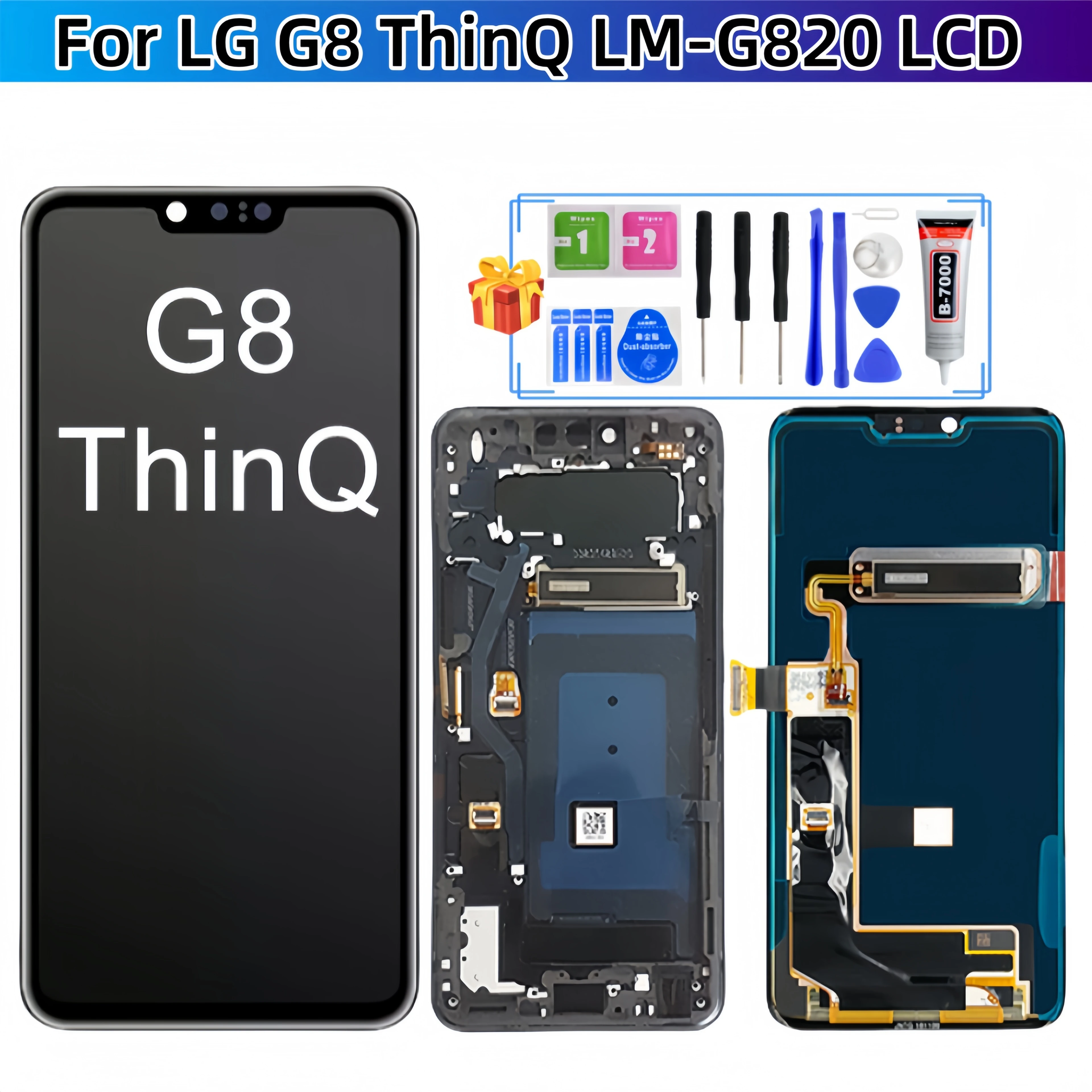 

For LG G8 ThinQ LMG820QM7 LM-G820UMB LMG820UM1 LCD Display Touch Screen Assembly LCD Replacement Parts